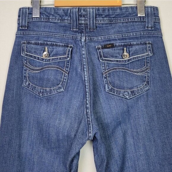 lee Mid Rise Straight Leg Jeans 28 - Picture 6 of 11
